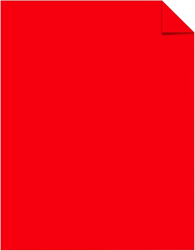 Astrobrights® Color Card Stock, 8 1/2" x 11", FSC® Certified, 30% Recycled, 65 Lb, Re-Entry Red, Pack Of 250