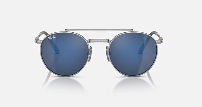 Ray-Ban Unisex Rb8237 Round II Titanium Round Sunglasses