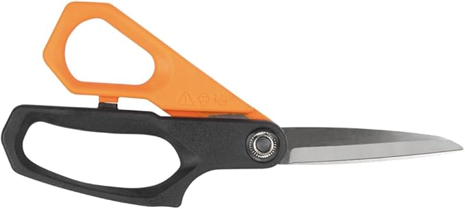 Klein Tools B2109 Heavy Duty Scissors, Multipurpose Utility Shears for Cutting Fabric, Cardboard, Plastic, Metal and More, Stainless Steel, 9-Inch