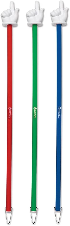 Learning Resources 24-Inch Hand Pointers, Whiteboards, Presentation, Classroom Accessories, Teacher Aids, Set of 3, Grades PreK+, Ages 3+