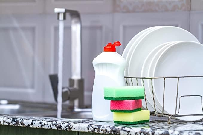 DecorRack 80 Kitchen Sponges, Heavy Duty Dish Sponges, Household Cleaning, Bathroom, Car Wash - Bulk Pack, Multicolor (Pack of 80)
