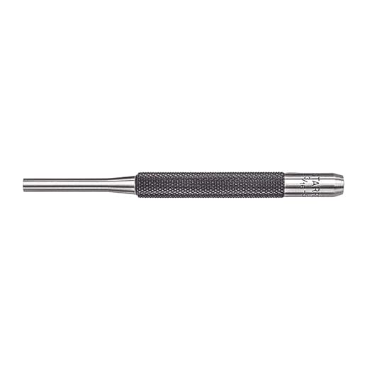 Starrett Drive Pin Punch with Knurled Grip for Driving Pins Into or Out of a Workpiece - Hardened and Tempered Steel, 4" Length, 3/16" Punch Diameter - 565E