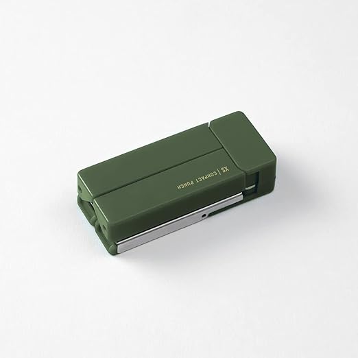Midori 49090006 Hole Punch, XS, Compact Punch, Green