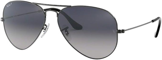 Ray-Ban RB3025 Metal POLARIZED Aviator Sunglasses For Men For Women +BUNDLE with ACCESSORY EYEWEAR KIT