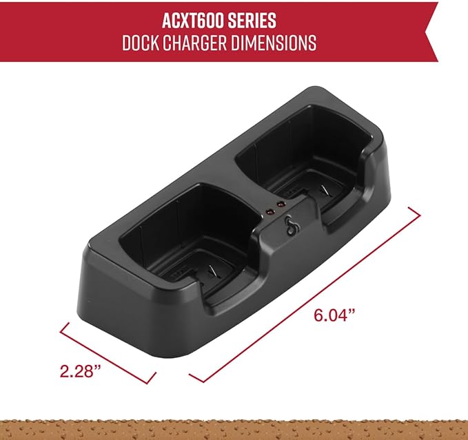 Cobra ACXT 600 Dock Charging Station for 2 Walkie Talkies with UBS Charging Cable - Dual Desktop Portable Charger, Compatible with ACXT645 Model