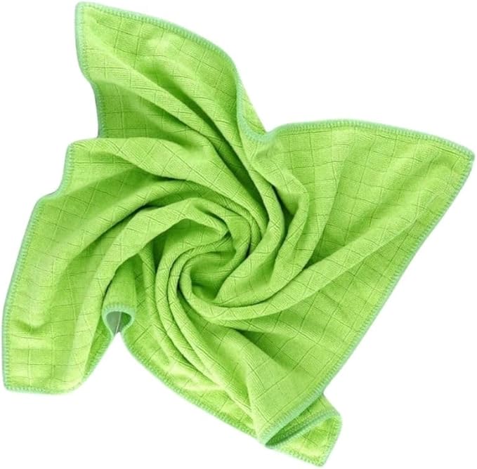 Microfiber Cleaning Cloth- Set of 3 - Cleaning Supplies, 16x16 inch (40x40cm) - Dish Towels for Kitchen - car Cleaning Supplies, Apartment Essentials (Pink, Green, Gray)