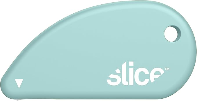Slice Micro Safety Cutter | Safe Ceramic Box Cutter Lasting 11x Longer than Metal | Keychain Box Opener | Combo Pack | Mint + Dusty Rose