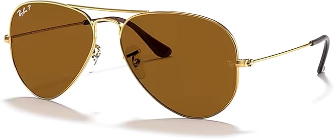 Ray-Ban RB3025 Metal POLARIZED Aviator Sunglasses For Men For Women +BUNDLE with ACCESSORY EYEWEAR KIT
