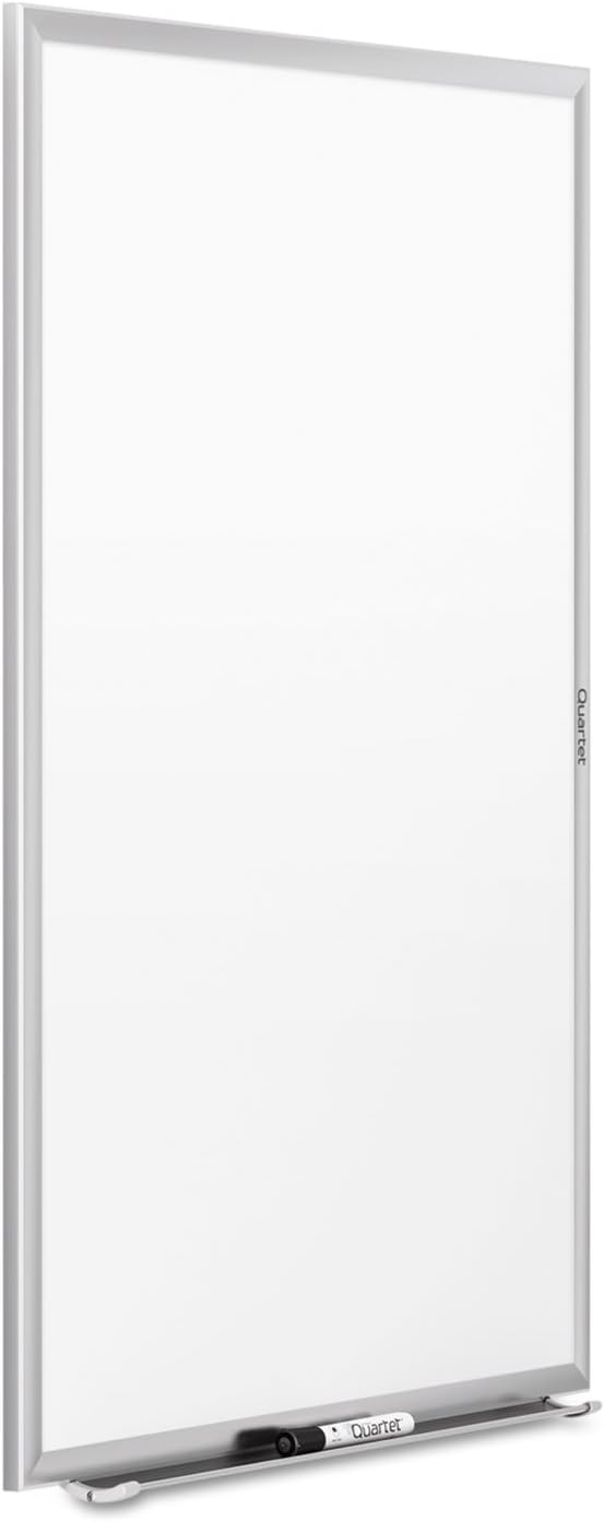 Quartet Whiteboard, Dry Erase Board, Magnetic, 8' x 4', Nano-Clean Surface Resists Ink Stains, Accessory Tray and 1 Dry Erase Marker, Silver Aluminum Frame (SM538)