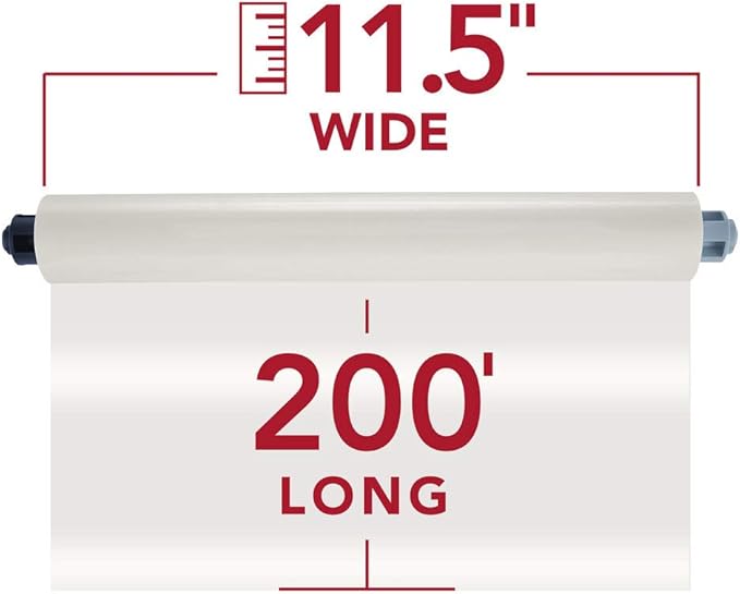 GBC EZ Load Blue End Cap Laminating Roll Film, Low Temp, Gloss, 11.5" x 200', 3 mil, 2 Rolls (3125362EZ)