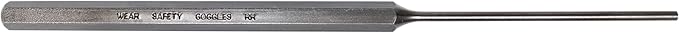 Mayhew Tools 71500 SAE Pin Punch, 1/8 x 3" Pin, 8" OAL x 5/16" Body, Shot Blast Finish