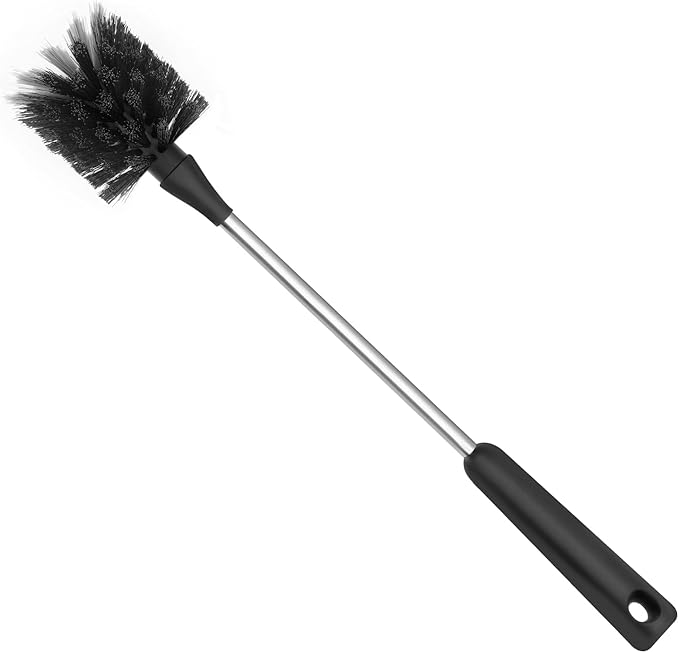 Long Bottle Brush, 15.15 in Bendable Cleaner Brushes for Cleaning Neck Beer Bottles, Wine, Baby Bottles, Water Bottles, Tumblers, Flask, Bird Feeder, Vase, Pipes and Brewing Supplies Black/1Pack