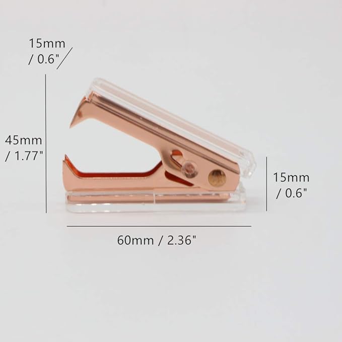 Clear Acrylic Rose Gold Staple Remover Dress Up Home | Office | School Desk Accessories (1)