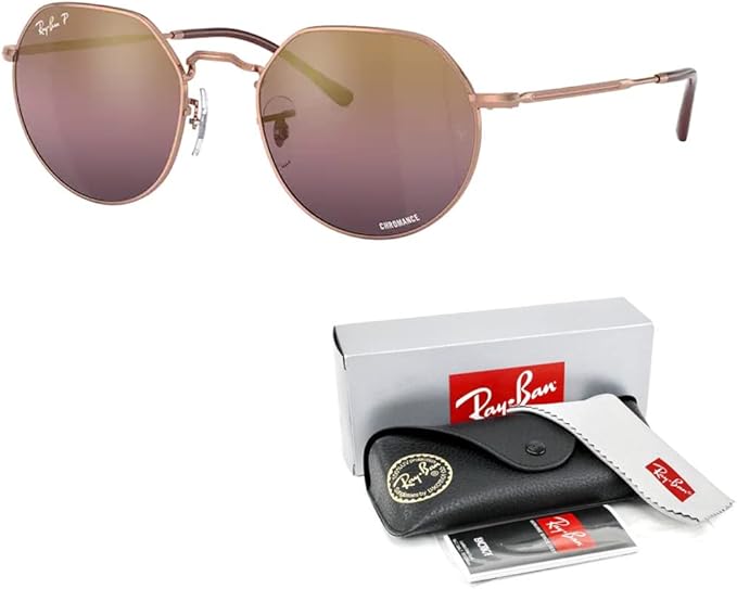 Ray-Ban Jack RB3565 Rounded Hexagonal Sunglasses for Men for Women +BUNDLE with ACCESSORY EYEWEAR KIT