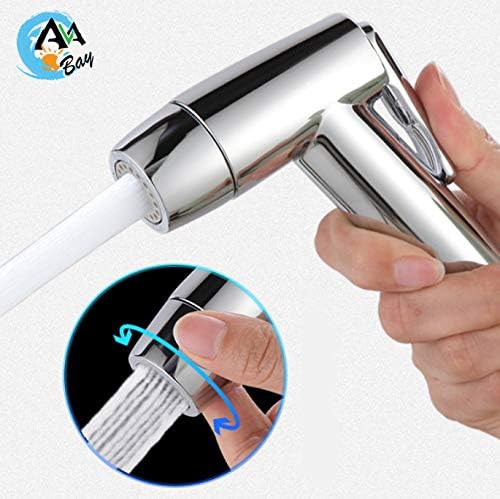 Dual Mode Toilet Bidet Sprayer Head – Chrome Finish Handheld Bidet for Toilet & Bathroom Cleaning – Cloth Diaper Sprayer, Muslim Shower, Jet Spray – G1/2 Coupling