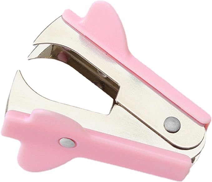 Pink Stapler Removal Tool, Staple Puller, Modern Plastic Stapler Remover with Non-Slip Handle, Ideal for Students, Teachers, Home and School,Staple Removers,Staplers and Punches