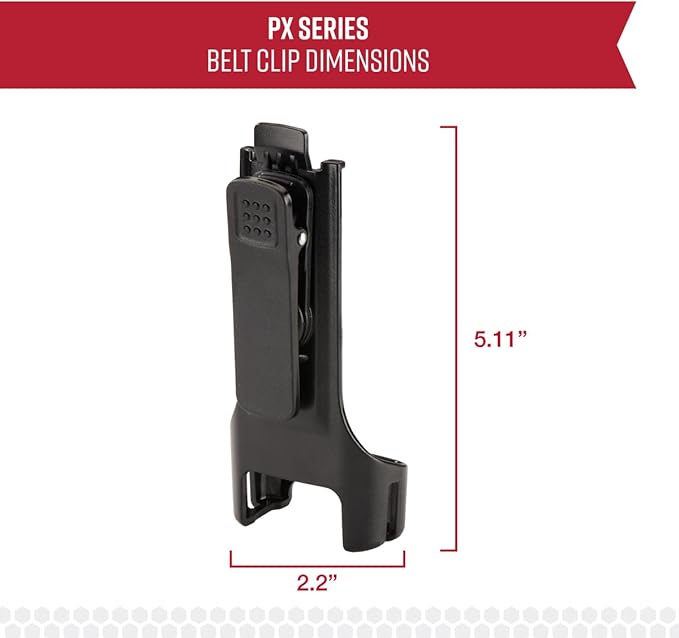 Cobra PX Holster Swivel Belt Clip Replacement for Compatible Business Model Two-Way Radios and Walkie-Talkies