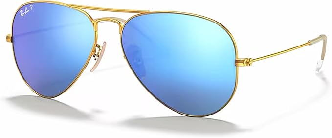 Ray-Ban RB3025 Metal POLARIZED Aviator Sunglasses For Men For Women +BUNDLE with ACCESSORY EYEWEAR KIT