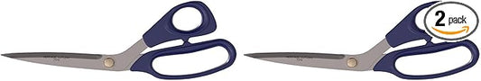 Klein Tools 7310 Scissors, Heavy-Duty Bent Trimmer with Soft Blue Handle for Right-Hand or Left-Hand Use, 11-Inch (Pack of 2)