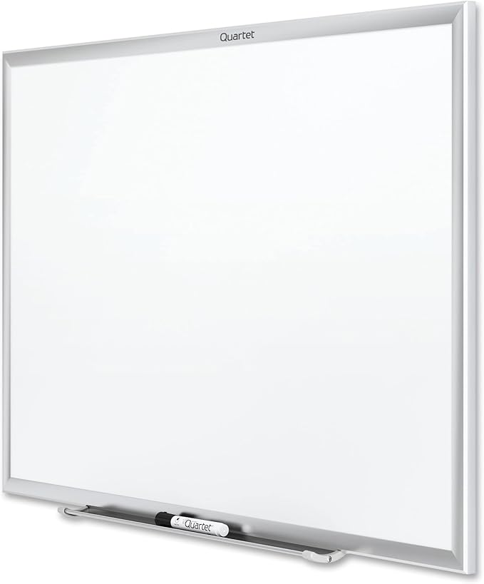 Quartet Whiteboard, Non-Magnetic Dry Erase White Board, 3' x 2', Total Erase, Silver Aluminum Frame (S533)