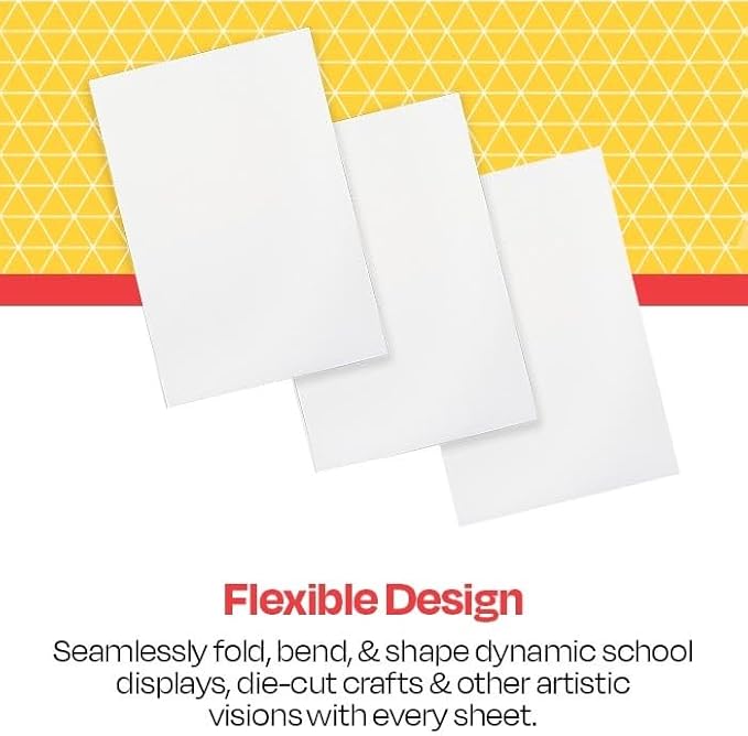 School Smart Folding Bristol Tagboard, 9 x 12 Inches, White, Pack of 100 - 085520