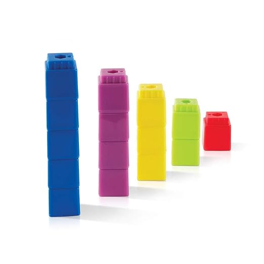 hand2mind Interlocking UniLink Math Linking Cubes, Plastic Cubes, Color Sorting, Connecting Cubes, Math Manipulatives, Counting Cubes for Kids Math, Math Cubes, Counters for Kids Math (Set of 100)
