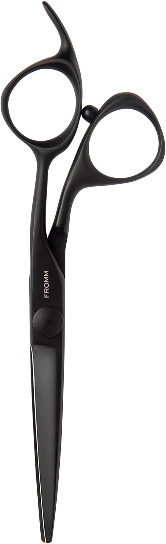 Fromm Professional Dare 5.75" 1-Piece Precision Slide & Point Hair Cutting Shears in Matte Black Japanese Steel Scissors with Semi-Convex Blade for Expert Salon Stylists