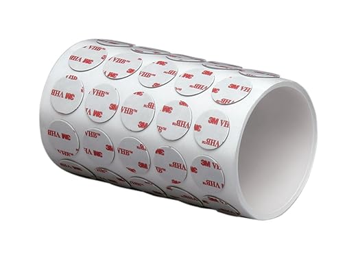 3M 4926 Gray Double Sided Conformable Acrylic Foam Tape, 0.5" Diameter Circles (roll of 250)