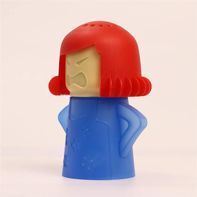 Asltw Angry Mama Microwave Oven Cleaner, Fast Action Steam Kitchen Gadget, Just Add Vinegar and Water (Blue)