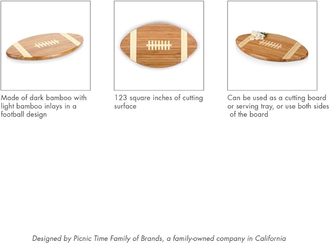 PICNIC TIME NCAA Tennessee Volunteers Touchdown! Bamboo Cutting Board