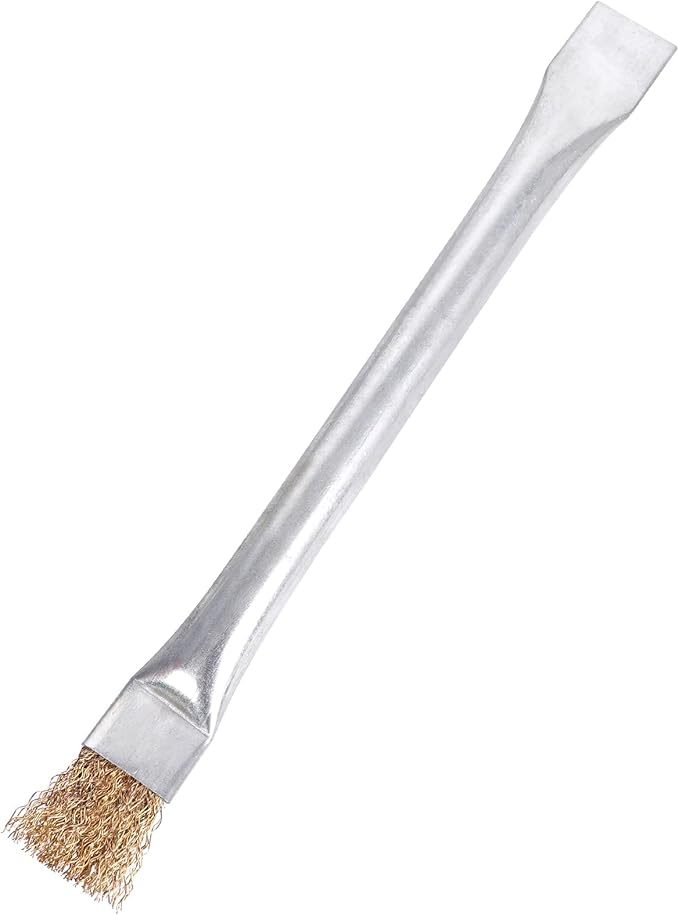 Professional Steel Wire Brush for Pellet Stove Cleaning, Steel Brush with Scraper, Metal Long Handle,Suitable for Removing residues (1pcs)