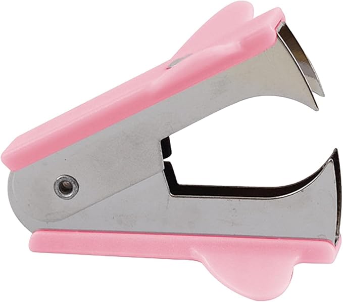 Pink Stapler Removal Tool, Staple Puller, Modern Plastic Stapler Remover with Non-Slip Handle, Ideal for Students, Teachers, Home and School,Staple Removers,Staplers and Punches