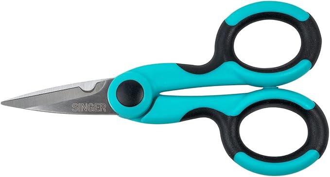 SINGER 00558 5-1/2-Inch ProSeries Heavy Duty Scissors with Power Notch, Teal