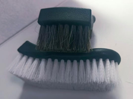 Upholstery Brush Set, Convertible Top Brush, Cleaning Brush for Leather,Carpet, Car and Long Bristle Horse Hair Car Cleaning Brush for Car Interior Leather Seat and Home Furniture