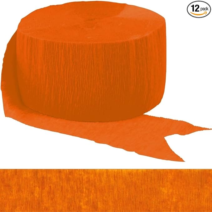 Orange Peel Crepe Paper Roll - 81' (1 Count) - Great for Stunning DIY Crafts, Party Decor, and More