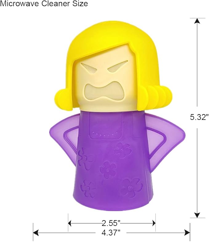 Asltw Angry Mom Microwave Oven Steam Cleaner, Clever Mama Microwave Cleaner, the Fun and Easy Way to Steam Clean Your Microwave, Cut Cleaning Time by Half (Purple)