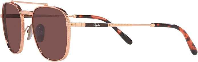 Ray-Ban Unisex Rb8258 Frank II Titanium Aviator Sunglasses