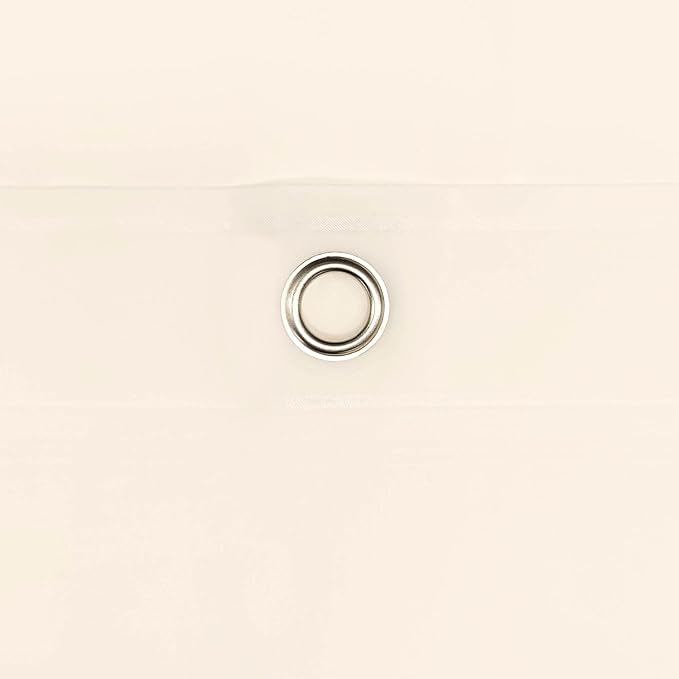 Barossa Design Extra Long Beige Shower Curtain Liner with 3 Magnets - 72" x 84" XL, Waterproof PEVA Lightweight Shower Liner for Bathroom, PVC Free, Metal Grommets - Beige, 72x84