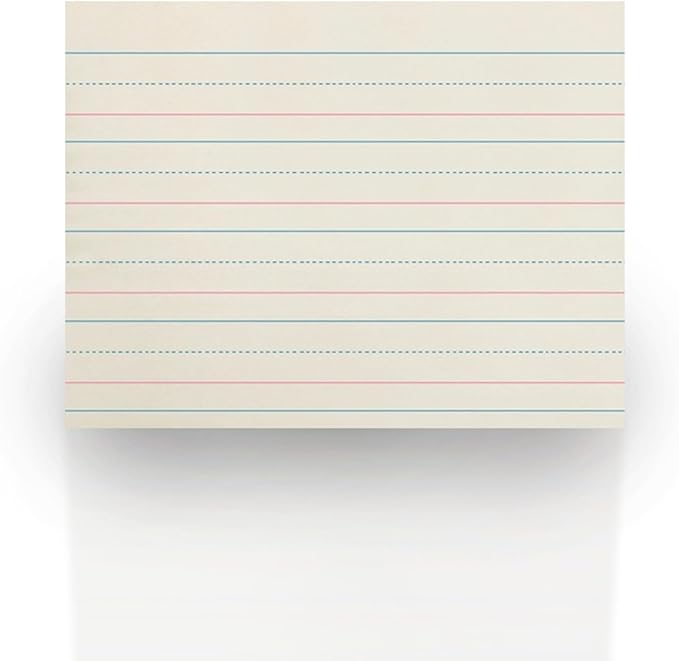 School Smart Zaner-Bloser Writing Paper, Handwriting Practice Lined Paper, Grade K Learning, 1-1/8 Inch Rule, 10-1/2 x 8 Inches, 500 Sheets (Pack of 10)