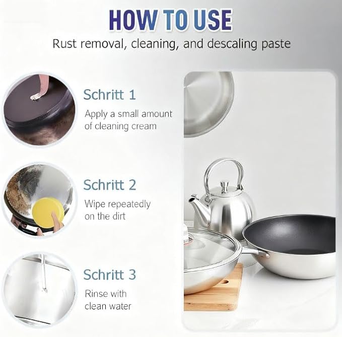 Multi-Purpose Stainless Steel Scratch Eraser, Stainless Steel Scratch Remover for Appliances, 2026 New Clean Wax Paste for Oven, Sink, Cookware, Scuffs and Restores Shine (1 pcs)