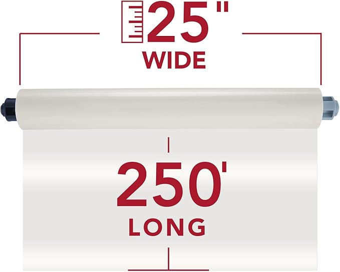 GBC HeatSeal Laminating Film Roll, 3 mm, 25" x 250', 2 Pack (3748204EZ)