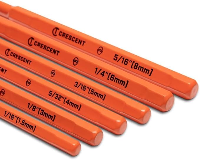 Crescent 6 Piece Set, 7", Pin Punch - CPPS456