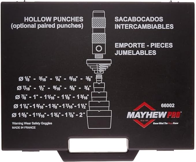 Mayhew Tools 66002 Hollow Punch, 27-Piece Set, Black
