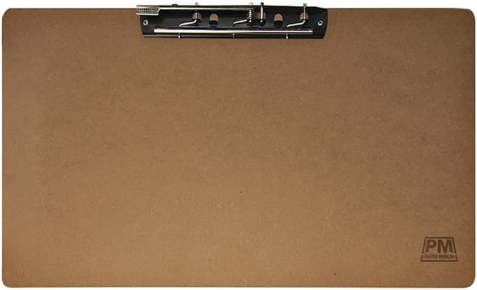 Paper Merlin Ledger Clipboards 19 x 11 Horizontal MDF 11x17 Clipboard Landscape Legal Size Paper with Large Clip 1 Pack