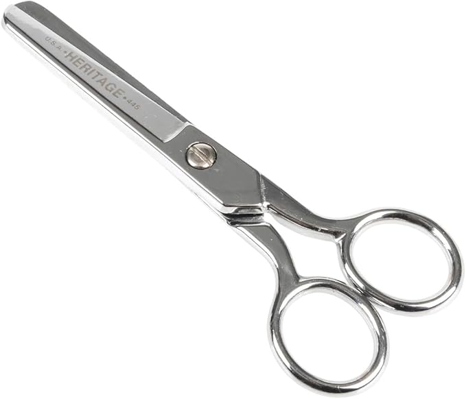 Klein Tools H445 Scissors, Made in USA, Safety Scissors for Thread, Yarn, Weaving and Knitting Mills for Right-Hand or Left-Hand Use, 5-Inch