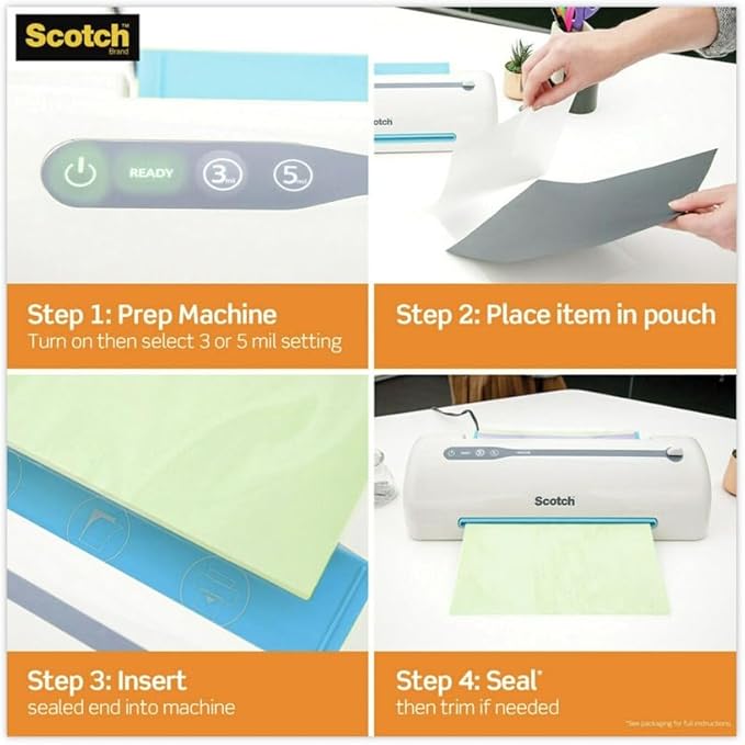 Scotch Letter Size Thermal Laminating Pouches, 5 mil, 11 1/2 x 9, 100/Pack