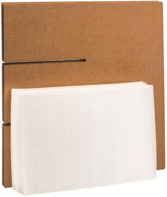 Duck Glass Kit, 4 Corrugate Dividers & 9 Foam Pouches (14 x 14\x 14) (Box NOT Included)