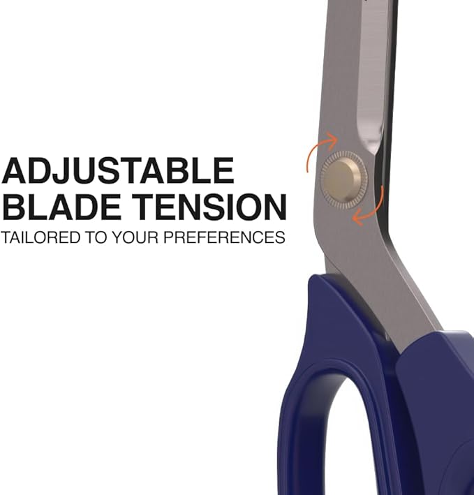 Klein Tools 7310 Heavy-Duty Bent Trimmer Scissors, Made in USA, 11-Inch Large Stainless Steel Ambidextrous Snips with Long Blades and Bent Handles for Professional and Household Use