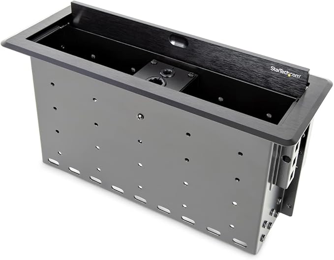 StarTech.com Dual-Module Conference Table Connectivity Box - for Adding Power/Charging/AV/Laptop Docking Modules - Cable Organizer (BOX4MODULE)