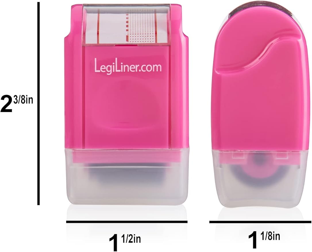 LEGILINER 3/4" Dashed Handwriting line, Rolling, self-Inking Stamp. Handwriting Practice Tool for Teachers/OT’s/Homeschool/Special Ed. Pre-K/Kindergarten/1st Grade Size. (Shaded 3/4)